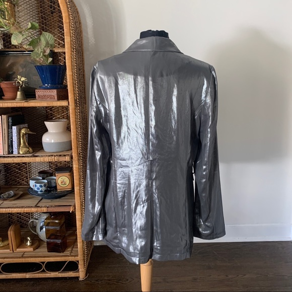Maeve by Anthropologie Zada Metallic Relaxed Fit Blazer, Size 12 - Picture 3 of 5